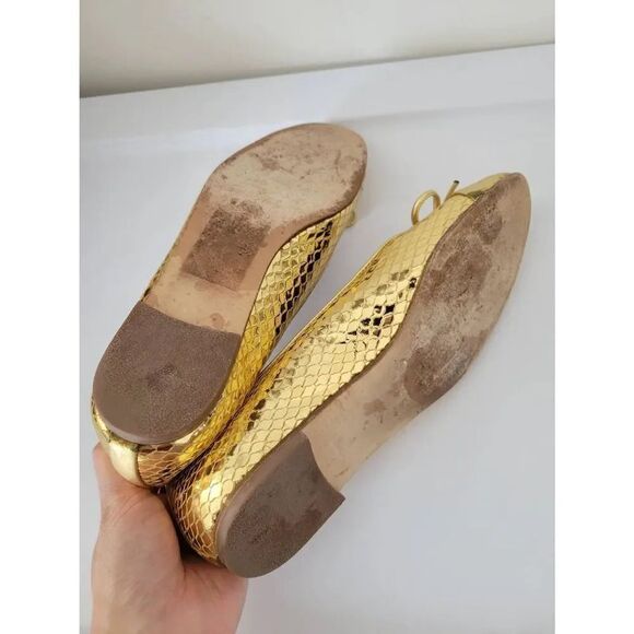 Stuart weitzman gold flat shoes 6.5 - Picture 6 of 10